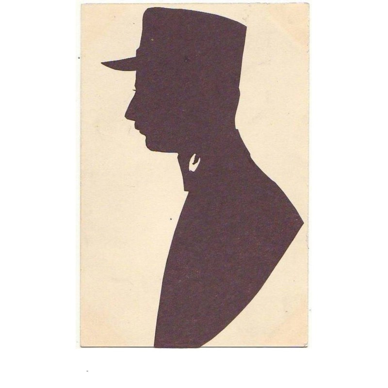 n°12807 - Silhouette d'un militaire portant un képi