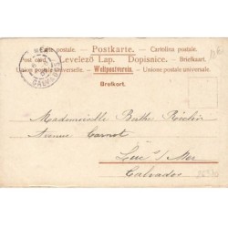 n°26370 - Fantaisie  - Jeune femme portant une robe chrysanthème