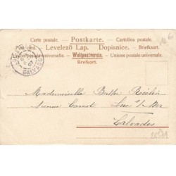 n°26371 - Fantaisie - Jeune femme portant une robe muguet chassant des papillons