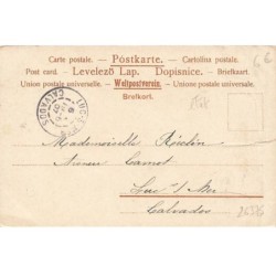 n°26375 - Fantaisie - Jeune femme portant une robe myosotis - Carte vendue en l'état