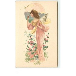 n°12814 - Jeune femme ave...