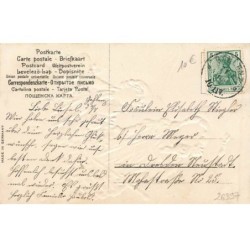 n°26397 - Fantaisie - Carte Gaufrée - Fillette poussant un garçon dans une brouette remplie de lilas