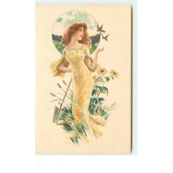 n°12815 - Jeune femme avec...