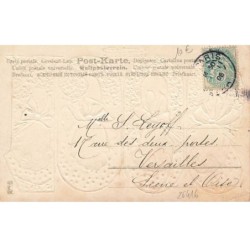 n°26416 - Carte Gaufrée - MSIB 13548 - Bonne Année 1908 - Portraits de fillettes