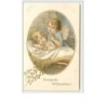n°1030 - Carte Gaufrée (bordures) - Gesegnete Weihnachten - Angelot et enfant Jésus