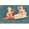 n°26444 - Carte Gaufrée - Clapsaddle - Deux Anges assis sur une flèche