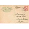 n°26447 - Carte Gaufrée - Fantaisie - Portrait d'une jeune fille - Enveloppe brune crevée