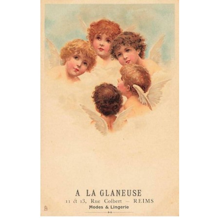 n°26463 - Publicité - A la Glaneuse - Modes & Lingerie - Reims - Anges - Frances Brundage