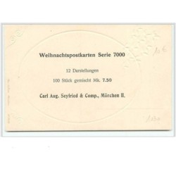 n°1030 - Carte Gaufrée (bordures) - Gesegnete Weihnachten - Angelot et enfant Jésus