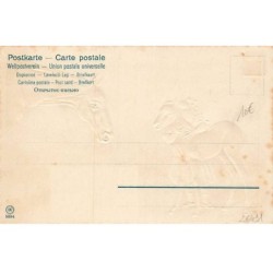n°26491 - Carte Gaufrée - Illustrateur - Mailick - Fillette câlinant un poulain sous le regard d'une jument