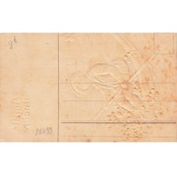 n°26499 - Carte Gaufrée - Fantaisie - Amitié Sincère - Garçon dans une barque remplie de trèfles