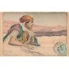 n°26503 - Illustrateur - L.A. Girardot - Femme regardant des dunes de sable