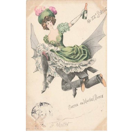 n°26510 - Illustrateur - G. Mouton - Sortie du Moulin Rouge