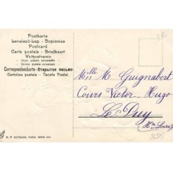 n°26515 - Carte Gaufrée - serie 1462 - Joyeuses Pâques - Enfants près de poussins