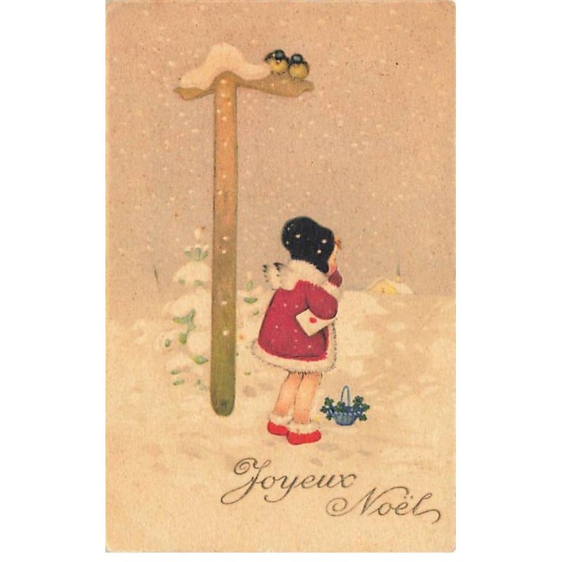 n°26531 F. Baumgarten - Joyeux Noël - Fillette sous la neige