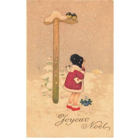 n°26531 F. Baumgarten - Joyeux Noël - Fillette sous la neige