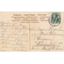 n°26545 - Carte Gaufrée - Souvenir d'Amitié - Garçon près d'un chien portant un panier rempli de fleurs