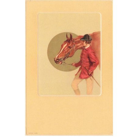 n°26562 - Illustrateur - Serie 475 - Cavalier près d'un cheval