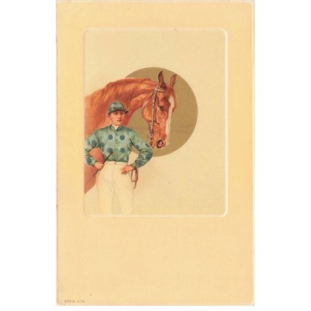 n°26563 - Illustrateur - Serie 475 - Jockey près d'un cheval