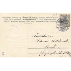 n°26573 - Carte Gaufrée - Nouvel An - MSIB 13550 - Anges emportant un champignon