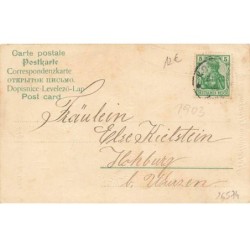 n°26574 - Carte Gaufrée - Nouvel An - Lutin faisant danser des anges autour d'un champignon