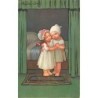 n°26601 - Illustrateur - E. Colombo - Couple d'enfants enlacés au pied d'un lit