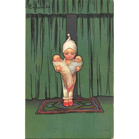n°26603 - Illustrateur - E. Colombo - Garçon portant deux bébés