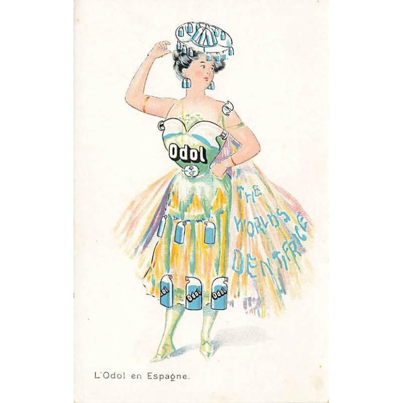 n°26610 - Publicité - L'Odol en Espagne - The World Dentidrice - Femme