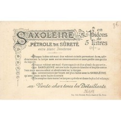n°26611 - Publicité - La Saxoléine - Eclairage de Luxe et de Sureté - Pétrole