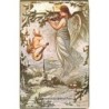 n°26622 - Nouvel An - ER - Ange gardien jouant du violon, et un ange de la mandoline