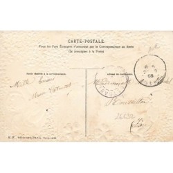 n°26632 - Carte Gaufrée - Amitié Sincère - Anges se passant des coeurs