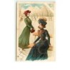 n°12876 - Jeunes femmes près d'un lac gelé - Patins à Glace
