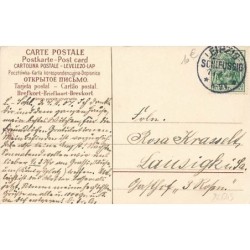 n°26643 - Fantaisie - Clapsaddle - Jeune fille de profil, portant une robe verte