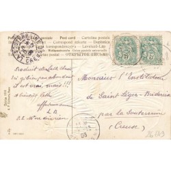 n°26649 - Carte Gaufrée - Fantaisie - Le vert me va certes à ravir, ... bien des hommages - Vieille femme