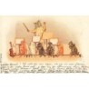 n°26661 - Fantaisie - Style Wain - Chats jouant de la musique