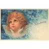 n°26664 - Ange - Vergiss mein nicht - Ange regardant en l'air au milieu de myosotis