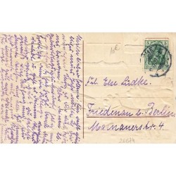 n°26674 - Carte Gaufrée - Nouvel An - Bonhomme de neige faisant peur à des chiens