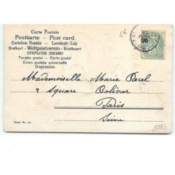n°12883 - Carte Gaufrée - Joyeuses Pâques - Poussins sous un parapluie