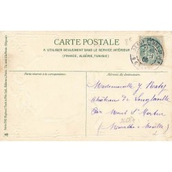 n°26687 - Carte Gaufrée - Serie 392 - Bonne Année - Portrait d'une fillette