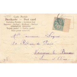 n°26690 - Carte Gaufrée - Joyeux Noël - Anges chantant dans le ciel - Etoile Filante