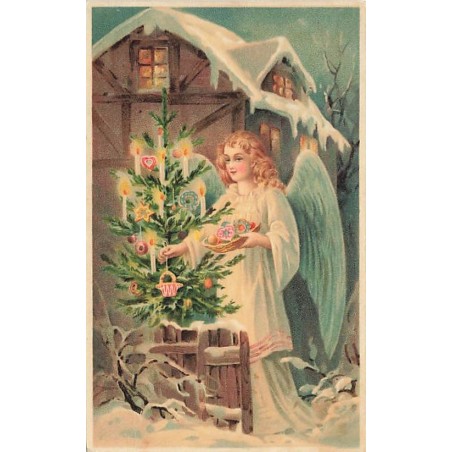 n°26692 - Noël - Ange décorant un sapin