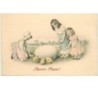 n°12885 - MM Vienne n°258 - Joyeuses Pâques - Fillettes autour d'un oeuf