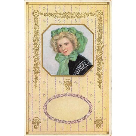 n°26705 - Illustrateur - MM Vienne n°348 - MSM - Jeune femme portant un chapeau vert