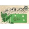 n°26721 - Carte Gaufrée - 2908 - Bonne Année - Portraits d'enfants