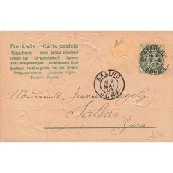 n°26746 - Carte Gaufrée - Clapsaddle - Deux jeunes filles se promenant