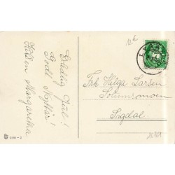 n°26761 - Nouvel An - Gledelig Jul - Anges apportant des cadeaux, s'approchant d'une maison
