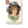 n°12898 - Portrait d'une fillette dans une Pensée - Surréalisme