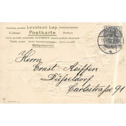 n°26772 - Carte Gaufrée - Serie 2157 - Fröhliche Ostern - Enfants portant des oeufs, près d'une famille de lapins