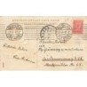 n°26774 - Carte Gaufrée russe - Pâques - Enfant regardant un poussin pilotant un avion au-dessus d'oeufs