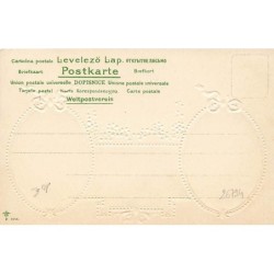 n°26794 - Carte Gaufrée - Clapsaddle - Portraits de jeunes enfants dans des médaillons